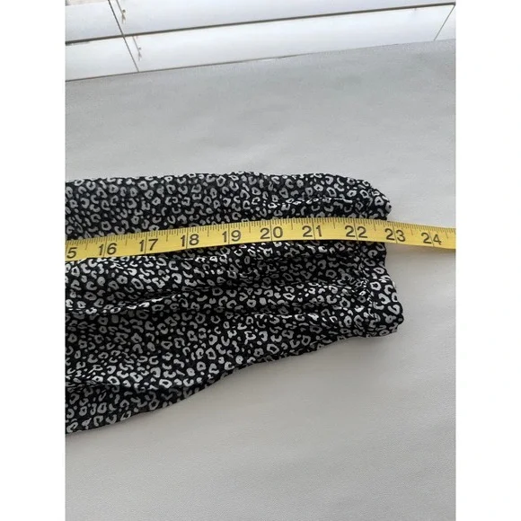 Anthropologie Floral Print Dress Long Sleeve‎ Mini Dress Black Gray S - Picture 8 of 12